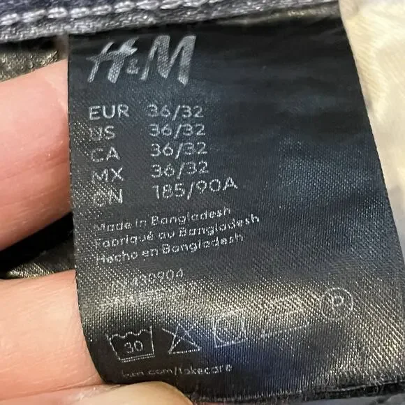 H&M Relaxed Fit Coupe Décontractée Jeans Size 36/32 - Picture 7 of 11